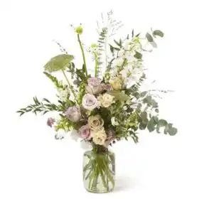 Wild Meadow Astrantia & Pastel Rose Bouquet