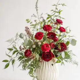 Red Roses, Ranunculus Premium Bouquet