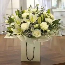 Rose, lilies Luxury Flower Gift Bag