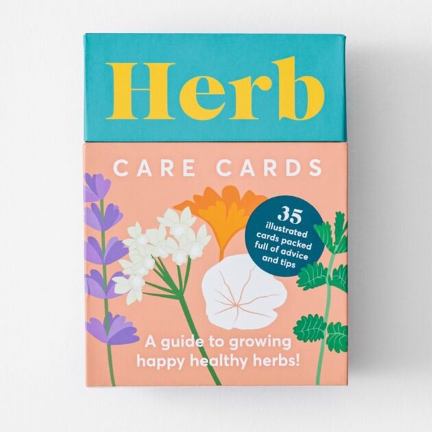 Illustrated Herb Care Cards for Growing Herbs Indoors