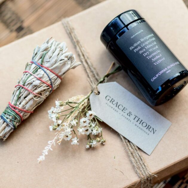 Sage Smudge Stick and Scented Candle Gift Set