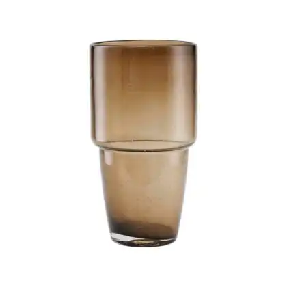 House Doctor Chazia Brown Glass Vase