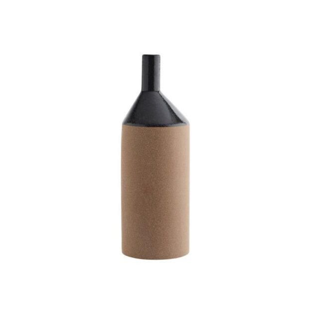 Madam Stoltz Asymmetric Stoneware Bottle Vase