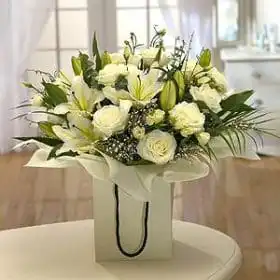 Rose, lilies Luxury Flower Gift Bag