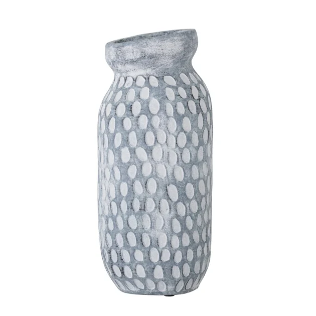 Grey and White Spotted Jac Deco Vase