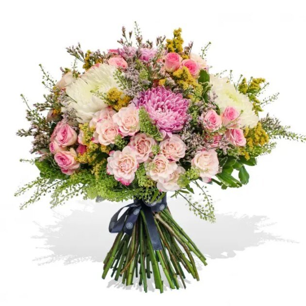 Chrysanthemum and Rose Bouquet