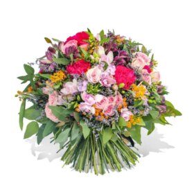 Roses, carnations, alstroemeria Mixed Flower Bouquet