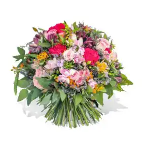 Roses, carnations, alstroemeria Mixed Flower Bouquet