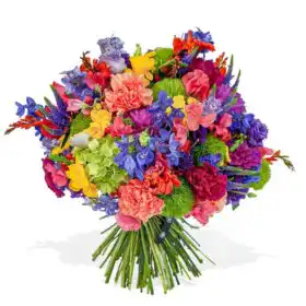 Carnations, delphinium , hydrangeas Mixed Flower Bouquet