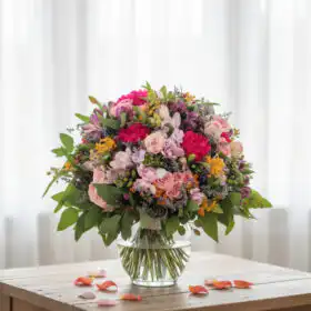 Roses, carnations, alstroemeria Mixed Flower Bouquet