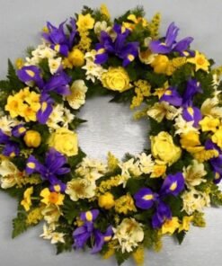 Yellow and Blue Wreath