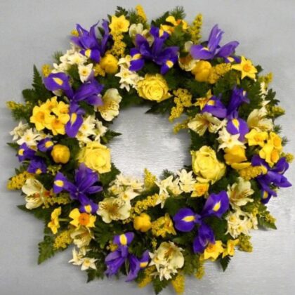 Yellow and Blue Wreath