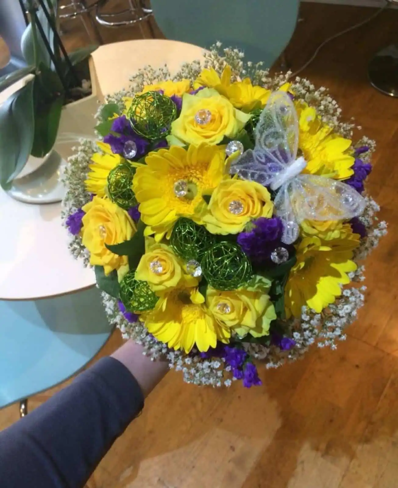 Yellow roses, gerbera Butterfly Bouquet 1 Beautiful butterfly bouquet - Next Day Delivery Online Flower Company
