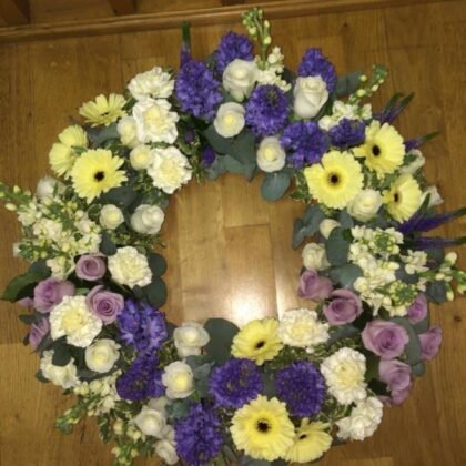 Clusters 16 - 18 inch Funeral Wreath | Clusters Floral Wreath | Online Flower Company