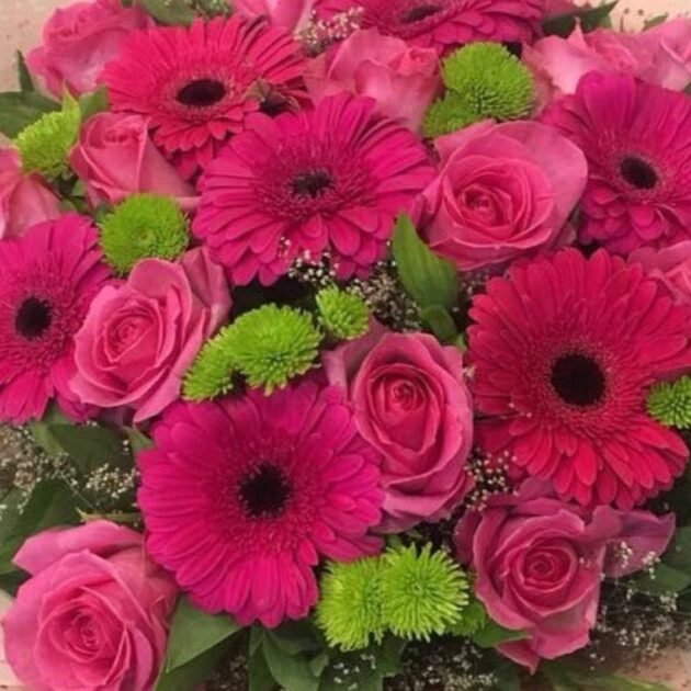 Gerbera and Rose Flower bouquet Boxes