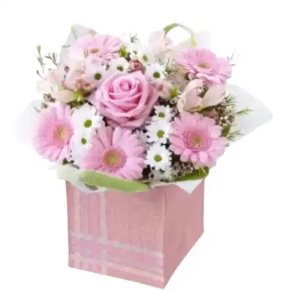 Gerbera and Rose Hat Box