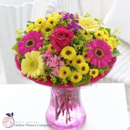 Pink Nigella Bouquet mix Flowers