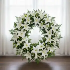 The Eternal Serenity Lily Wreath