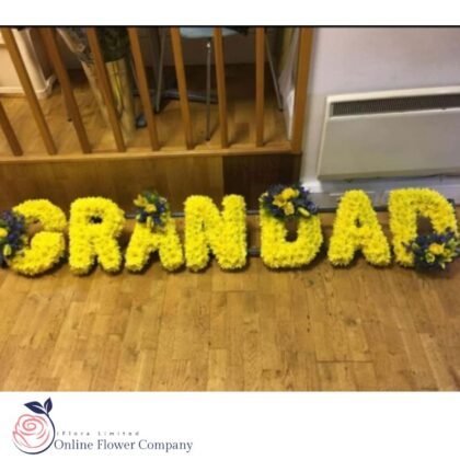 Grandad Funeral Flowers on a Stand