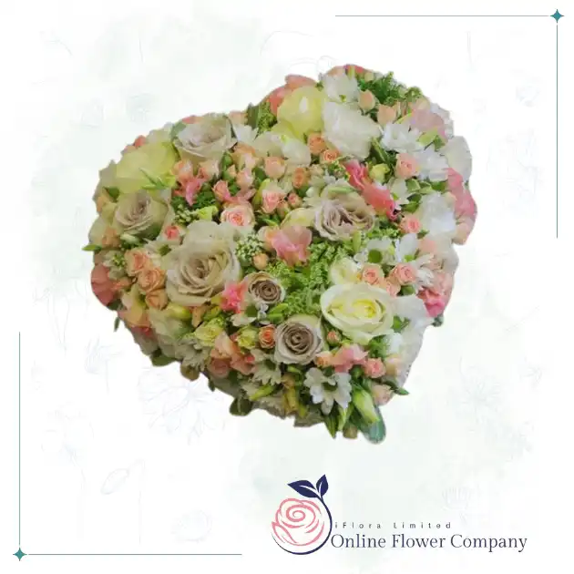 Pastel Funeral Heart Tribute 1 Pastel Funeral Heart Tribute