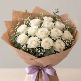 Classic White Rose Bouquet