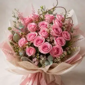 Love In Pink - Premium 24 Pink Rose Bouquet