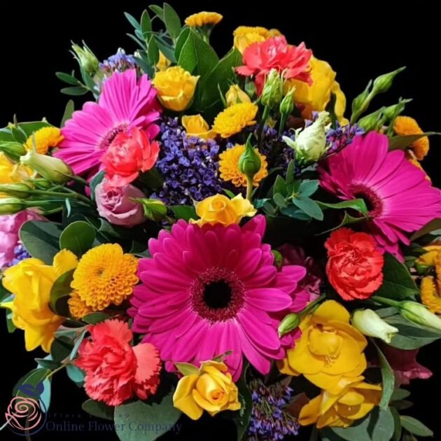 Bright Mixed Flower Bouquet UK - Image 2