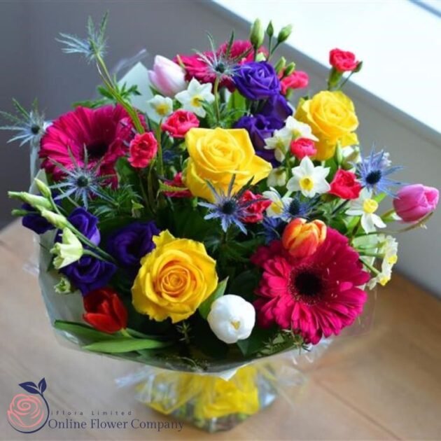 Bright Mixed Flower Bouquet UK - Image 3