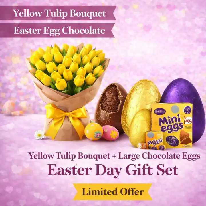 Easter flower and Eggs Chocolate Popup