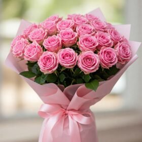 Elegant Pink Rose Bouquet for Her