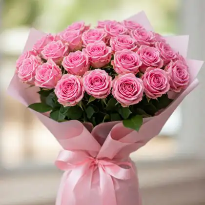 vPink Rose Lady Day Flower Gift for Her – Next-Day Delivery UK