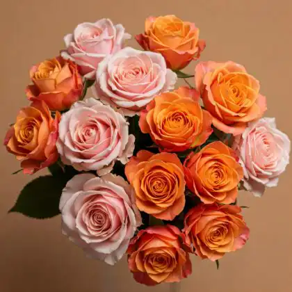 "Pink and Orange International Women's Day Flowers bouquet for women"