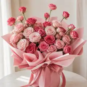 Dome Style - Pink Rose Bouquet