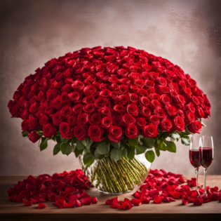 1000 Fresh Red Rose for Valentine’s Day - Perfect Romantic Gift with Next-Day Delivery