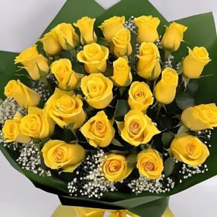 Yellow rose bouquet delivery UK - Image 3
