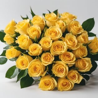 The Buy flowers for International Women's Day Yellow Roses bouquet features bright yellow roses, symbolizing joy and admiration. Perfect for celebrating Women's Day, this vibrant arrangement is carefully crafted and delivered fresh with next-day delivery. Enjoy secure online shopping and track your order in real-time.