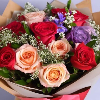 Happy Women’s Day Mixed Roses Flowers – Order Today with Next Day Delivery