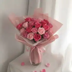 Dome Style - Pink Rose Bouquet