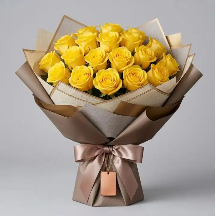Golden Glow Yellow Roses 1 Handpicked fresh yellow roses arranged in a vibrant golden glow bouquet for a cheerful gift.