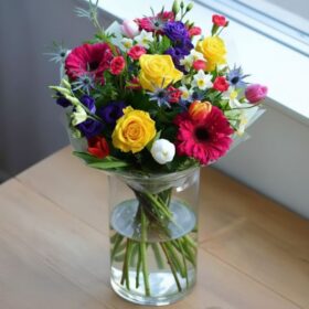 Gerbera, Roses, Carnations, Chrysanthemums Mixed Flower Bouquet