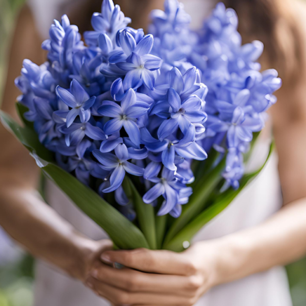 Blue Hyacinth flowers bouquet for Mother’s Day - Fresh and Fragrant Gift for Moms