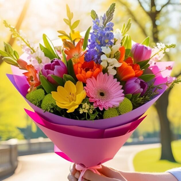 Fresh Hand Tied Spring Flower Bouquet Delivery for Mother's Day – Gorgeous Seasonal Blooms