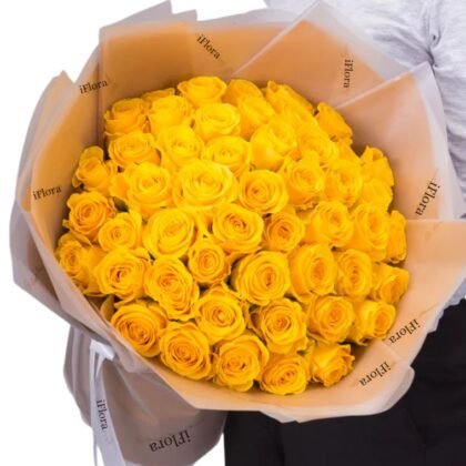50 yellow roses , 50 yellow roses bouquet , 50 yellow roses delivery ,