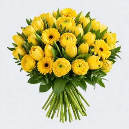 50 yellow roses bouquet