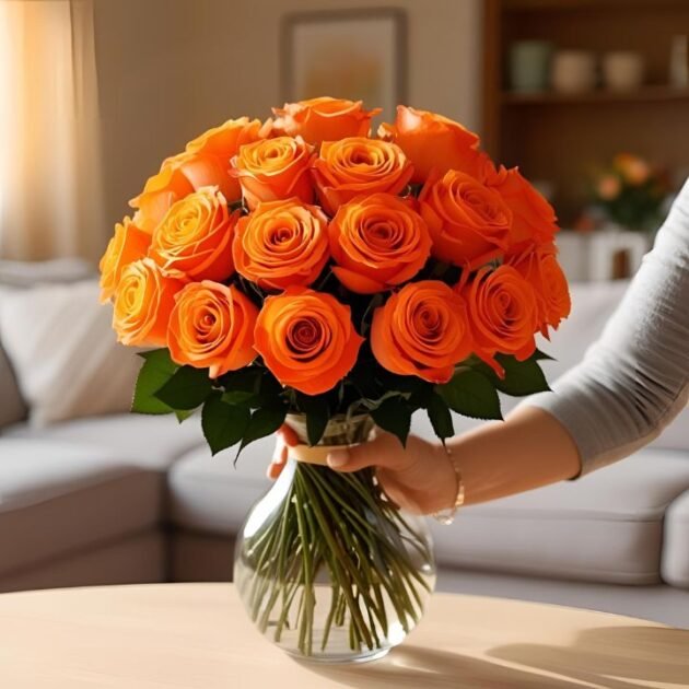 Orange Rose Flower Bouquet for Mother's Day UK - Next Day Delivery