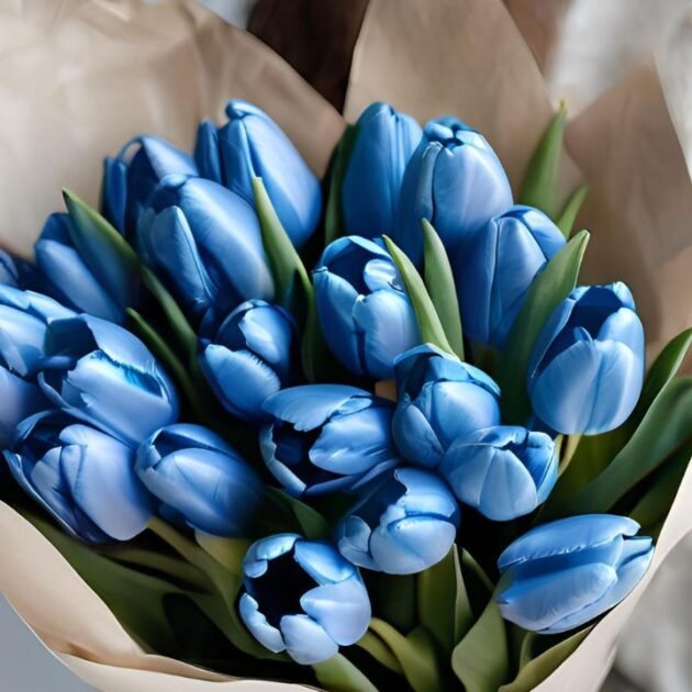 Blue Tulips Bouquet For Mother's Day flowers – Beautifully arranged blue tulips, perfect for Mother's Day with next-day UK delivery.