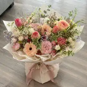Tulip, Gerbera & Chrysanthemum Mixed Bouquet