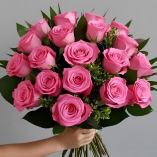 Pink Rose Flowers Bouquet For Mother’s Day Delivery – Stunning Pink Roses for Mom