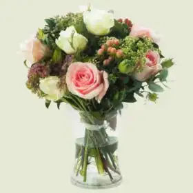 Pink and White Rose Bouquet