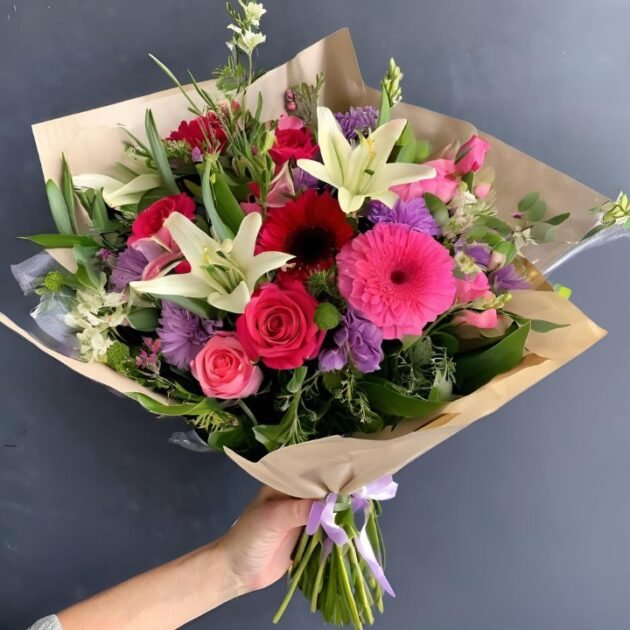 Premium Mother's Day Flower Delivery UK - Hand Tied Bouquet in Women's Hand